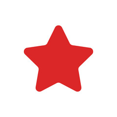 Star favorite red icon sign vector.