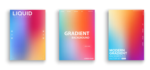 Fototapeta premium Abstract blurred gradient mesh background in bright rainbow colors. Colorful smooth banner template. Easy editable soft colored vector illustration in EPS10 without transparency.