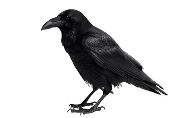Fototapeta premium a black crow with a white background
