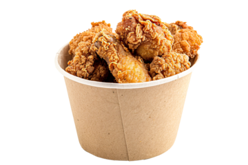 a bucket of fried chicken
