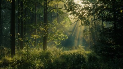 Fototapeta premium Daylight illuminates the landscape, revealing the beauty hidden in the shadows of the night.