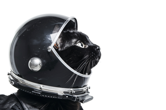 a cat wearing a helmet