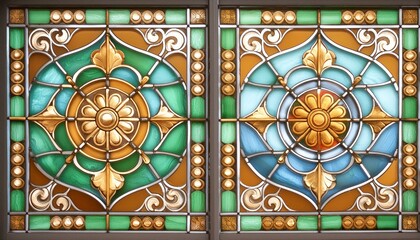 Ornate stained glass window