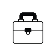 Briefcase icon design with white background stock illustration