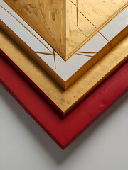 Golden Geometric Illustration Art