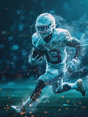 Fototapeta premium Sports performance data analysis using AI and machine learning in sports science.