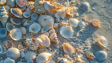 Shells Scattered on the Beach