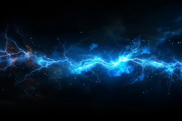 Electrifying Flash: Captivating Lightning on Dark Background