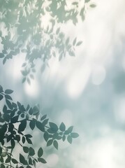 Green Foliage with Soft Shadows Background.