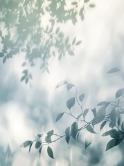 Green Foliage with Soft Shadows Background.