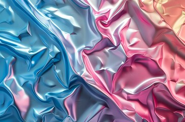 Detailed shot of a bright and colorful silk fabric, highlighting its intricate patterns and smooth texture.