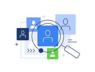 Recruitment concept,Idea of employment and job interview. Recruitment manager searching. Job candidate for a start up project