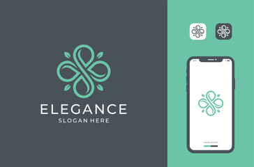 Fototapeta premium vibrant flower logo design