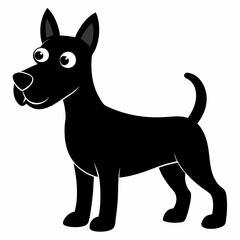black and white dog