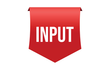 Input Vector banner ribbon design