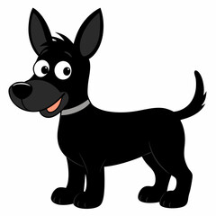 black and white dog,silhouette,vector