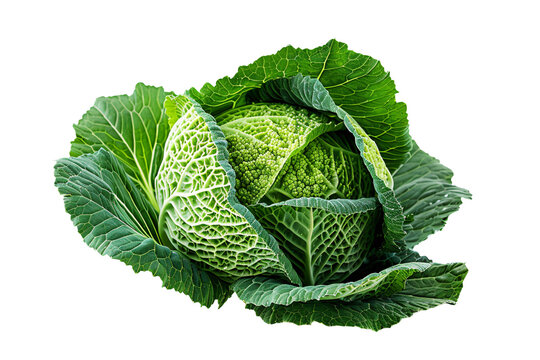 a head of cabbage with leaves