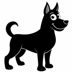 black and white dog