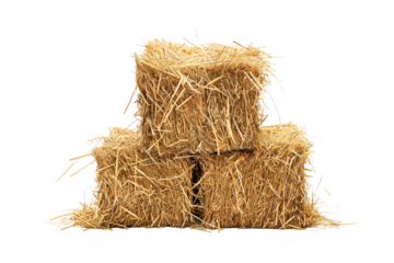 a stack of hay bales