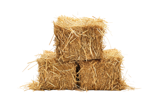 a stack of hay bales
