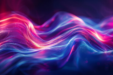 Fototapeta premium Abstract Flowing Lines in Pink and Blue