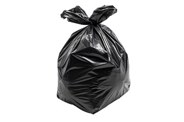 a black garbage bag with a bow