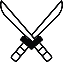 The image is of two swords crossed over each other