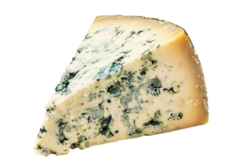 a piece of cheese with blue mold