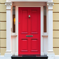 The Red Front Door: Welcoming Entrance to the House