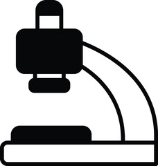 A black and white drawing of a microscope