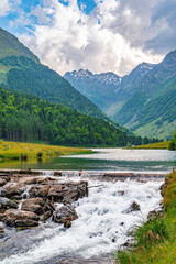 Outfall from the Lac d'Estaing, Hautes-Pyrénées, France.