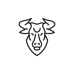 Taurus zodiac icon. Simple Taurus zodiac icon for social media, app, and web design. Vector illustration.