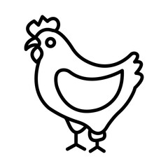 Hen line icon