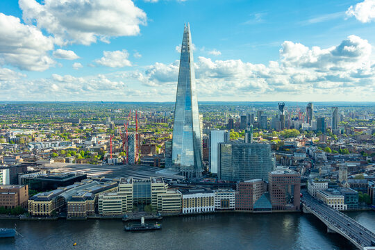 London cityscape with Shard skyscraper, UK