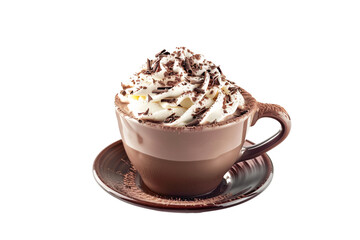 a cup of hot chocolate with whipped cream and sprinkles