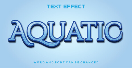 Aquatic editable text effect