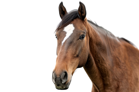 a horse with a white spot on its head