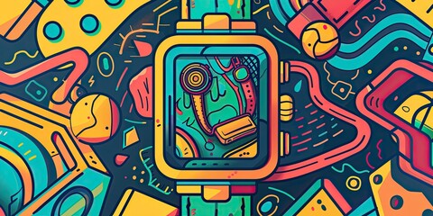 Creative Abstract Art of a Wristwatch