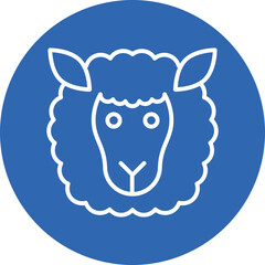 Lamb line circle icon