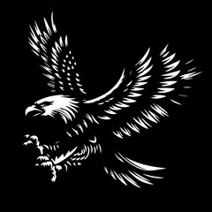 Obraz premium black and white eangle wings