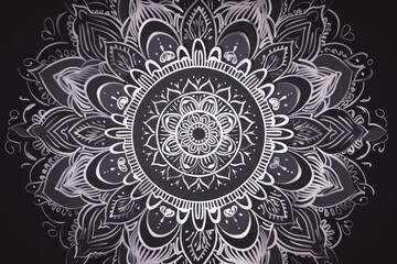 Black and White Flower Drawing