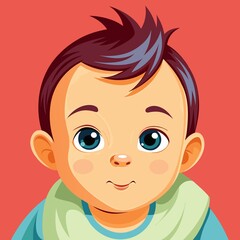 Obraz premium cute little smiling big clear eyes baby baby