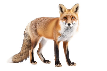 Obraz premium a fox standing on a white background