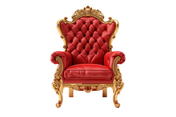 a red and gold chair