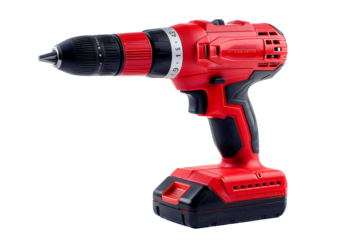a red and black drill