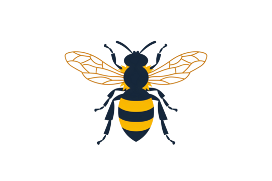 a bee with wings and wings