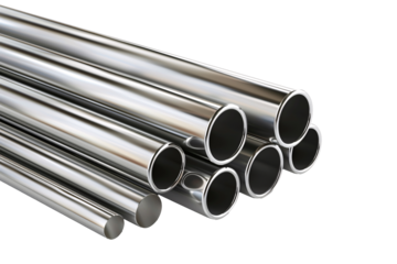 a group of metal pipes