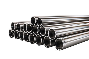 a group of metal pipes