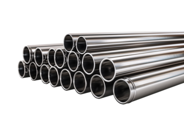 a group of metal pipes