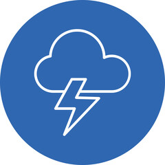 Storm line circle icon